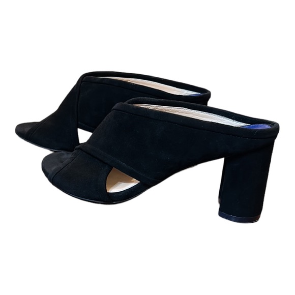 STUART WEITZMAN Suede Criss-Cross Block Heel Mule Sandals Size 7.5 - Picture 8 of 13